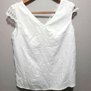 Lace Cap Sleeve Blouse